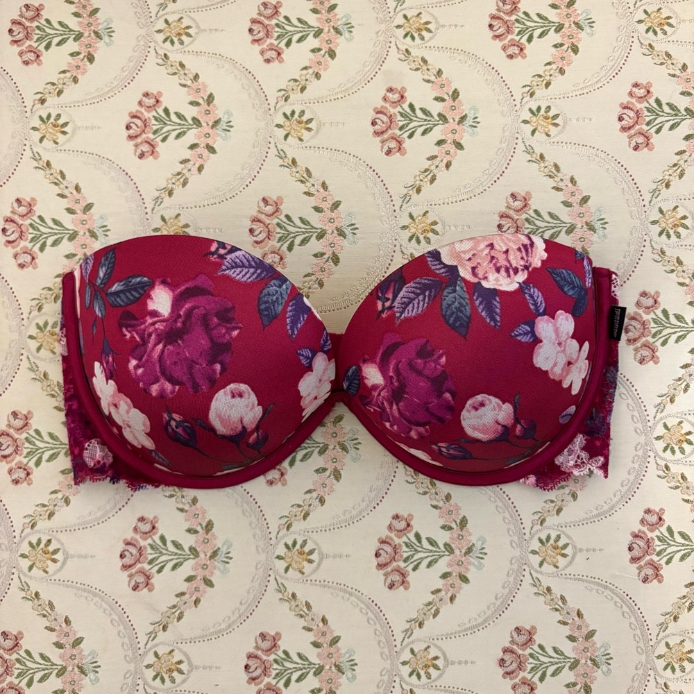 Victoria's Secret Pink Push-Up Bra Bombshell Style Strapless Women's Sz 32D